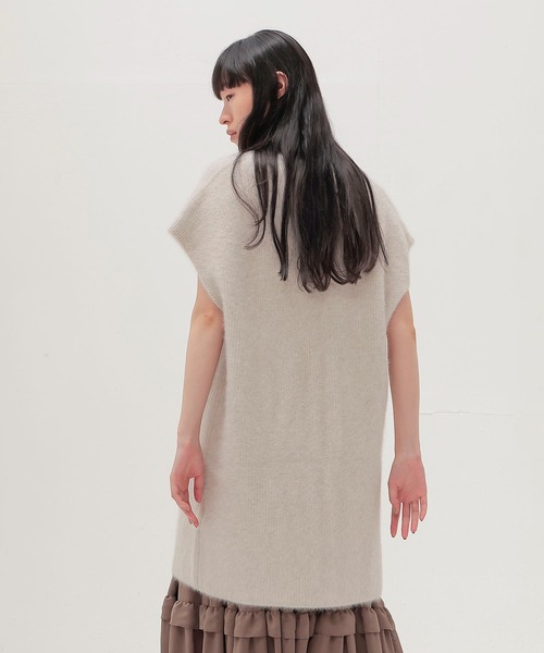 わらび餅様 DRESSLAVE フォックスカシミヤスタンドジップジレ