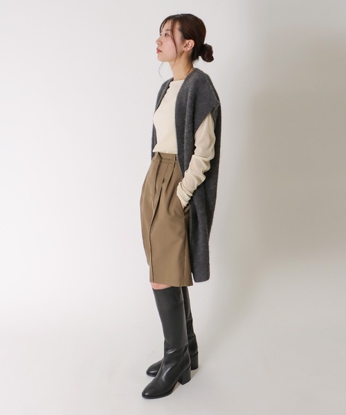 DRESSLAVE(ドレスレイブ)の「yak fox zip gilet(ヤクフォックスジップジレ)(ベスト・レディース・チャコールグレー/ホワイト・38)」の11枚目の写真