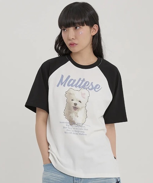 tシャツ A'GEM/9 × .kom 「WaiKei/ワイケイ」ルムイラストレーションラグランハーフスリーブTシャツ レディース メンズ A'GEM/9 × .kom 『WaiKei/ワイケイ』ルムイラストレーション