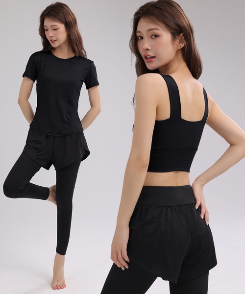 【美品！】 emmiyoga ブラ2枚とレギンス3点セット ヨガ ピラティス 美品！】 emmiyoga ブラ2枚とレギンス3点セット ヨガ ピラティス