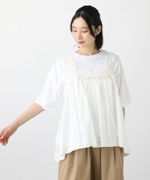 studio CLIP（スタディオクリップ）の「《natural by clip》バテンレースビスチェ（ベスト・レディース・ブラック/ホワイト・FREE）」の4枚目の写真