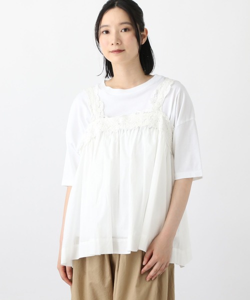 studio CLIP（スタディオクリップ）の「《natural by clip》バテンレースビスチェ（ベスト・レディース・ブラック/ホワイト・FREE）」の5枚目の写真