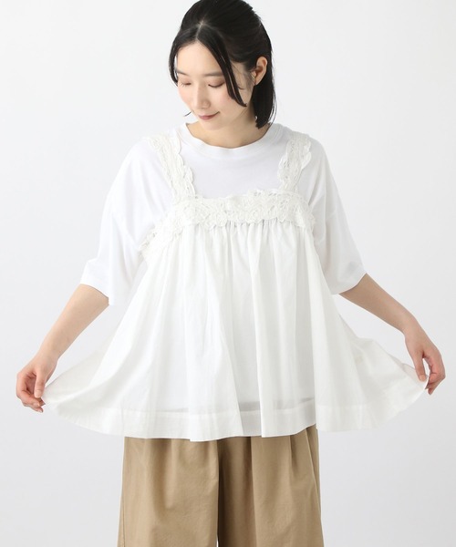 studio CLIP（スタディオクリップ）の「《natural by clip》バテンレースビスチェ（ベスト・レディース・ブラック/ホワイト・FREE）」の6枚目の写真