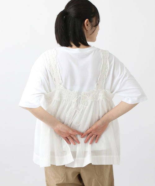 studio CLIP（スタディオクリップ）の「《natural by clip》バテンレースビスチェ（ベスト・レディース・ブラック/ホワイト・FREE）」の7枚目の写真