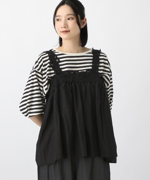 studio CLIP（スタディオクリップ）の「《natural by clip》バテンレースビスチェ（ベスト・レディース・ブラック/ホワイト・FREE）」の12枚目の写真