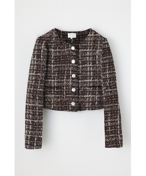 riend アウター セットアップ対応】2WAYツイードショートジャケット 秋服（ノー
