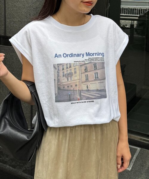 CIAOPANIC TYPY（チャオパニックティピー）の「梨地フレンチスリーブアソートプリントTee（Tシャツ/カットソー・レディース・ホワイト系その他2/ホワイト/ホワイト系その他/ホワイト系その他3・ONE SIZE）」の14枚目の写真