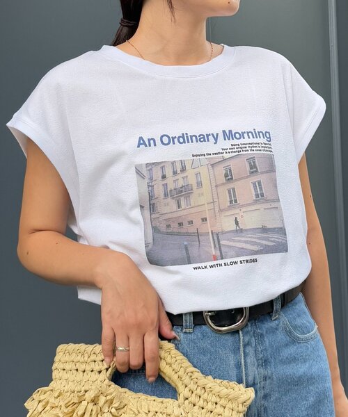 CIAOPANIC TYPY（チャオパニックティピー）の「梨地フレンチスリーブアソートプリントTee（Tシャツ/カットソー・レディース・ホワイト系その他2/ホワイト/ホワイト系その他/ホワイト系その他3・ONE SIZE）」の12枚目の写真