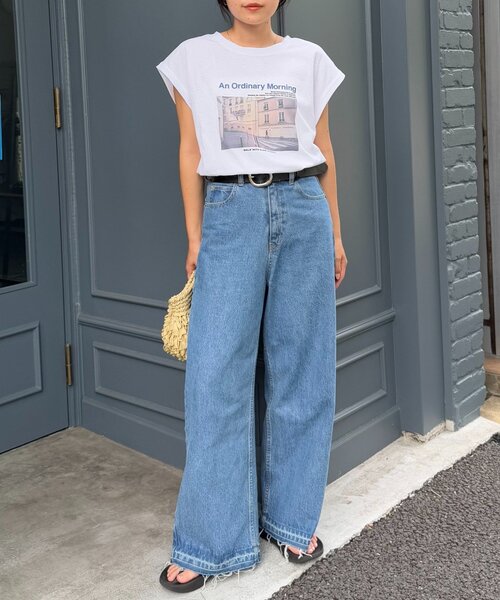 CIAOPANIC TYPY（チャオパニックティピー）の「梨地フレンチスリーブアソートプリントTee（Tシャツ/カットソー・レディース・ホワイト系その他2/ホワイト/ホワイト系その他/ホワイト系その他3・ONE SIZE）」の7枚目の写真