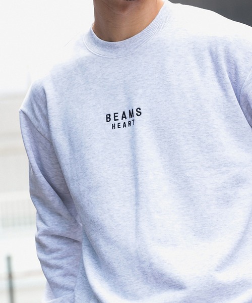 BEAMS HEART(ビームスハート)の「【ユニセックス】BEAMS HEART ロゴ 刺繍 スウェット(スウェット・メンズ・ライトグレー/ネイビー・M/S/XL/L)」の1枚目の写真