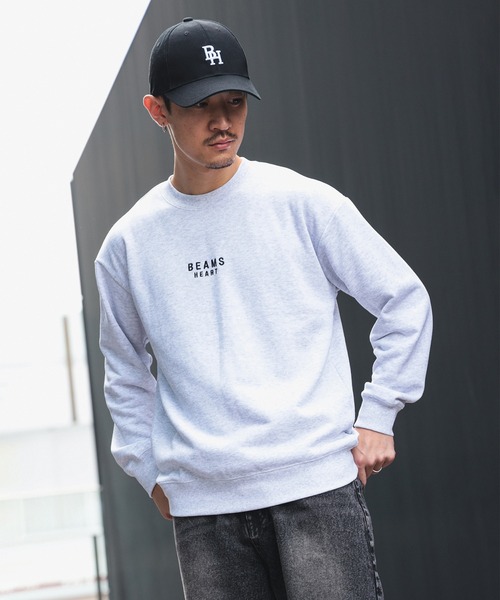 BEAMS HEART(ビームスハート)の「【ユニセックス】BEAMS HEART ロゴ 刺繍 スウェット(スウェット・メンズ・ライトグレー/ネイビー・M/S/XL/L)」の18枚目の写真