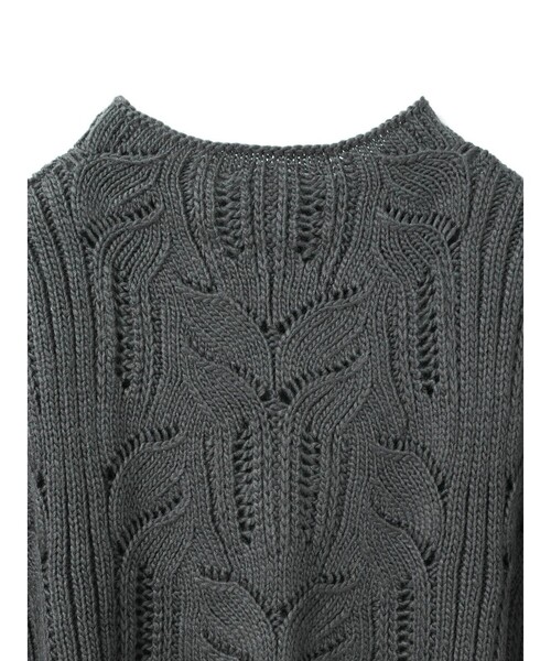 mizuiroind（ミズイロインド）の「mizuiro ind シアーケーブル柄ベスト（ベスト・レディース・ネイビー/キナリ/チャコールグレー・FREE）」の19枚目の写真