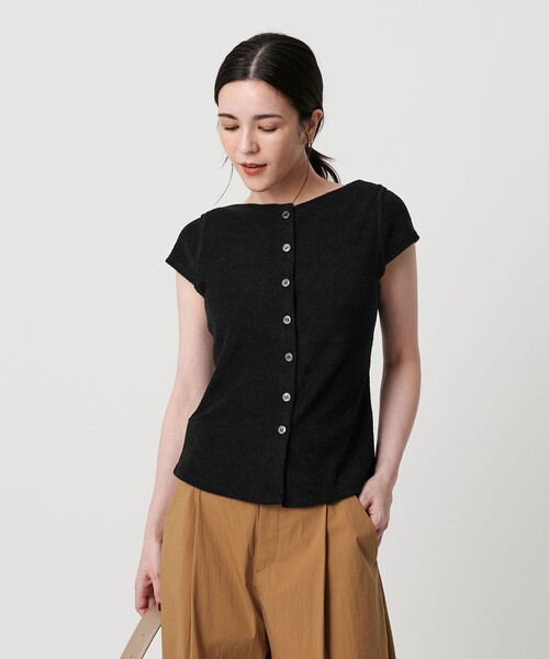 ポリエステルコットン キャップスリーブトップス beauty&youth BEAUTY&YOUTH UNITED ARROWS（ビューティーアンドユース