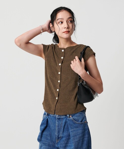 新品タグ付き！BEAUTY&YOUTH ポリエステルコットン キャップスリーブ BEAUTY&YOUTH UNITED ARROWS（ビューティーアンドユース
