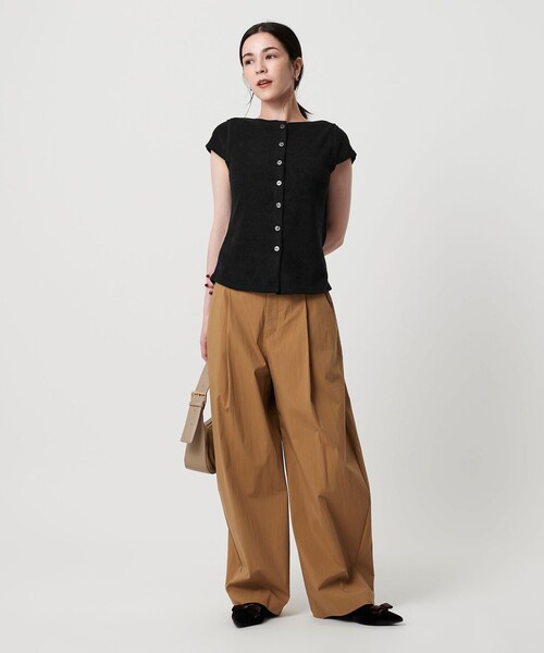 ポリエステルコットン キャップスリーブトップス beauty&youth BEAUTY&YOUTH UNITED ARROWS（ビューティーアンドユース