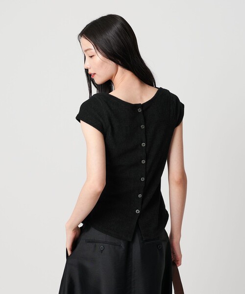 BEAUTY&YOUTHポリエステルコットンキャップスリーブトップス―2WAY― ポリエステルコットン キャップスリーブトップス-2WAY-（Tシャツ