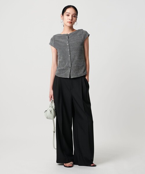 ポリエステルコットン キャップスリーブトップス beauty&youth BEAUTY&YOUTH UNITED ARROWS（ビューティーアンドユース
