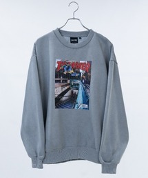 THRASHER（スラッシャー）の「【at】〔THRASHER/スラッシャー〕裏起毛 マガジンプリント ピグメントスウェット（スウェット・レディース）」
