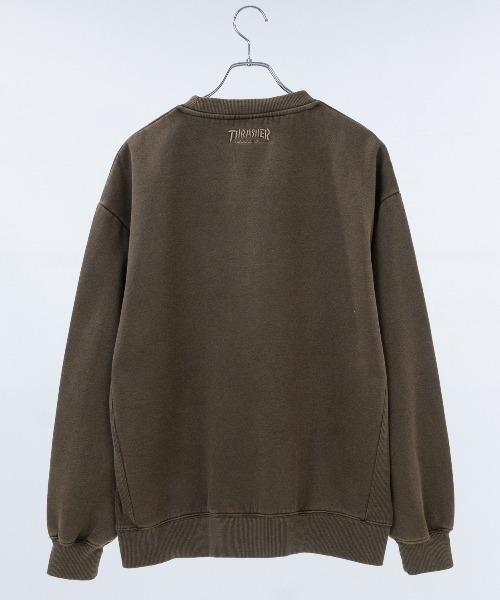 THRASHER（スラッシャー）の「【at】〔THRASHER/スラッシャー〕裏起毛 マガジンプリント ピグメントスウェット（スウェット・メンズ・ネイビー/チャコールグレー/グレー/ブラウン・MEDIUM/LARGE）」の7枚目の写真