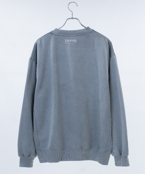 THRASHER（スラッシャー）の「【at】〔THRASHER/スラッシャー〕裏起毛 マガジンプリント ピグメントスウェット（スウェット・メンズ・ネイビー/チャコールグレー/グレー/ブラウン・MEDIUM/LARGE）」の6枚目の写真