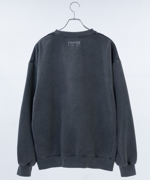 THRASHER（スラッシャー）の「【at】〔THRASHER/スラッシャー〕裏起毛 マガジンプリント ピグメントスウェット（スウェット・メンズ・ネイビー/チャコールグレー/グレー/ブラウン・MEDIUM/LARGE）」の5枚目の写真