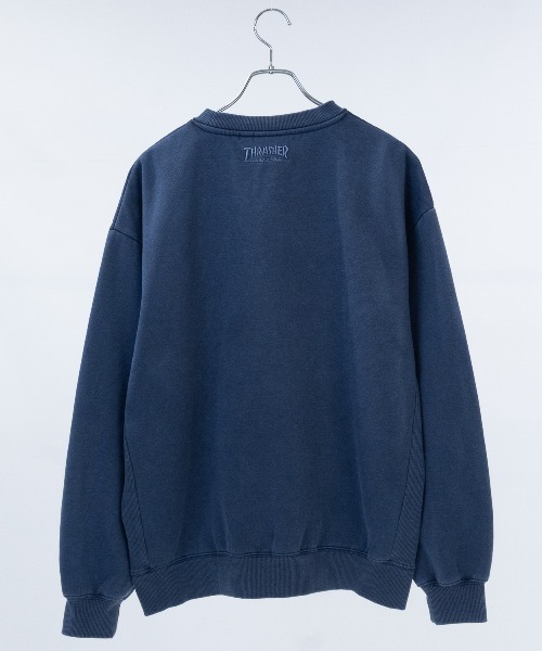 THRASHER（スラッシャー）の「【at】〔THRASHER/スラッシャー〕裏起毛 マガジンプリント ピグメントスウェット（スウェット・メンズ・ネイビー/チャコールグレー/グレー/ブラウン・MEDIUM/LARGE）」の8枚目の写真