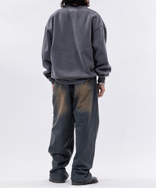 THRASHER（スラッシャー）の「【at】〔THRASHER/スラッシャー〕裏起毛 マガジンプリント ピグメントスウェット（スウェット・メンズ・ネイビー/チャコールグレー/グレー/ブラウン・MEDIUM/LARGE）」の20枚目の写真