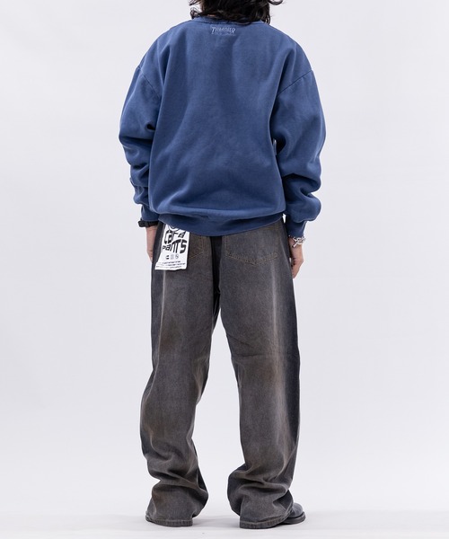 THRASHER（スラッシャー）の「【at】〔THRASHER/スラッシャー〕裏起毛 マガジンプリント ピグメントスウェット（スウェット・メンズ・ネイビー/チャコールグレー/グレー/ブラウン・MEDIUM/LARGE）」の14枚目の写真
