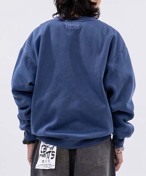 THRASHER（スラッシャー）の「【at】〔THRASHER/スラッシャー〕裏起毛 マガジンプリント ピグメントスウェット（スウェット・メンズ・ネイビー/チャコールグレー/グレー/ブラウン・MEDIUM/LARGE）」の11枚目の写真