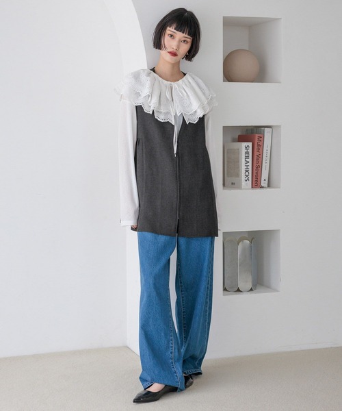 LOWRYS FARM(ローリーズファーム)の「ラナテックベスト 455402(ベスト・レディース・チェック/ブラウン/チャコールグレー/ブラウン系その他・FREE)」の9枚目の写真