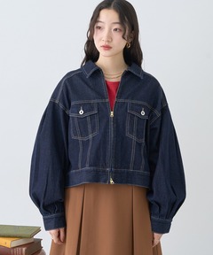 セール】【WEB限定】デニムフリンジブルゾン（ブルゾン）｜ADAM