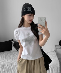 サマースターグラフィッククロップド半袖Ｔシャツ