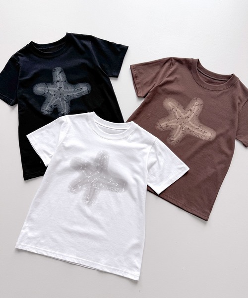UNE MANSION(ユヌマンション)の「サマースターグラフィッククロップド半袖Tシャツ(Tシャツ/カットソー・レディース・ブラック/ホワイト/ブラウン・FREE)」の13枚目の写真