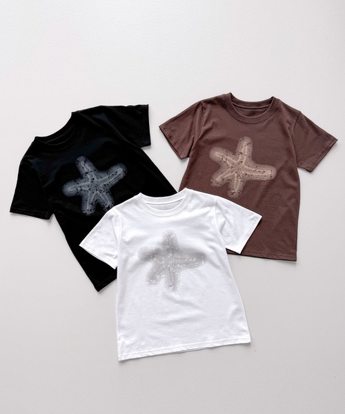UNE MANSION(ユヌマンション)の「サマースターグラフィッククロップド半袖Tシャツ(Tシャツ/カットソー・レディース・ブラック/ホワイト/ブラウン・FREE)」の14枚目の写真