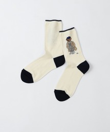 POLO RALPH LAUREN(ポロ ラルフ ローレン)のPOLO RALPH LAUREN オーガニックコットン混 PRE FALL BEAR クルーソックス 03207204(ソックス/靴下)