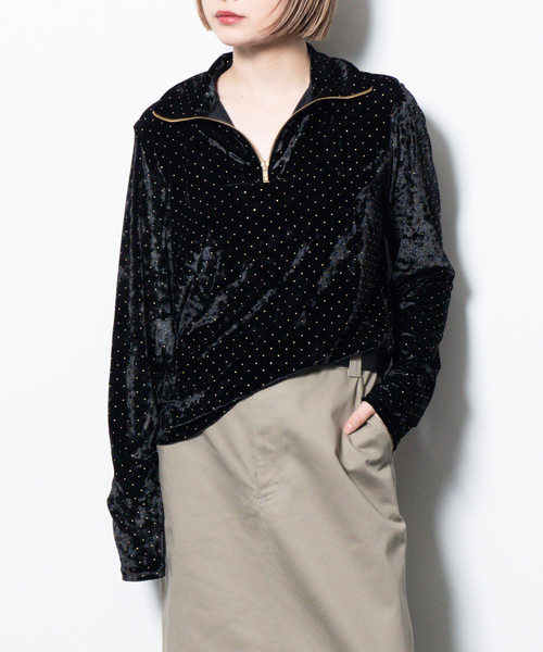 セール】SIMONE WILD STUD VELVET TROYER：カットソー（Tシャツ