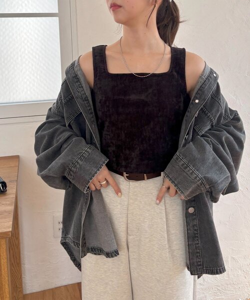 DISCOAT（ディスコート）の「杢ベロアアンサンブル（アンサンブル・レディース・ブラック/ブルー/ホワイト系その他/ブラウン・FREE）」の6枚目の写真