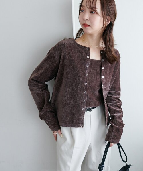 DISCOAT（ディスコート）の「杢ベロアアンサンブル（アンサンブル・レディース・ブラック/ブルー/ホワイト系その他/ブラウン・FREE）」の10枚目の写真