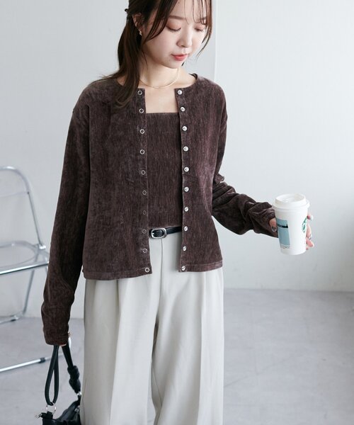 DISCOAT（ディスコート）の「杢ベロアアンサンブル（アンサンブル・レディース・ブラック/ブルー/ホワイト系その他/ブラウン・FREE）」の13枚目の写真