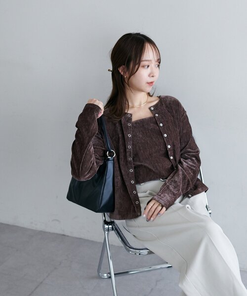 DISCOAT（ディスコート）の「杢ベロアアンサンブル（アンサンブル・レディース・ブラック/ブルー/ホワイト系その他/ブラウン・FREE）」の14枚目の写真