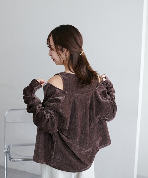 DISCOAT（ディスコート）の「杢ベロアアンサンブル（アンサンブル・レディース・ブラック/ブルー/ホワイト系その他/ブラウン・FREE）」の16枚目の写真