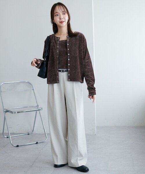 DISCOAT（ディスコート）の「杢ベロアアンサンブル（アンサンブル・レディース・ブラック/ブルー/ホワイト系その他/ブラウン・FREE）」の17枚目の写真