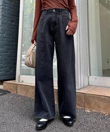 WILLOW | 【willow】断ち切りワイドデニム(デニムパンツ)