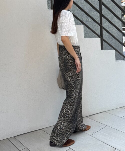 WILLOW（ウィロー）の「【willow】断ち切りワイドデニム（デニムパンツ・レディース・ベージュ/ブラック・ONE SIZE）」の18枚目の写真