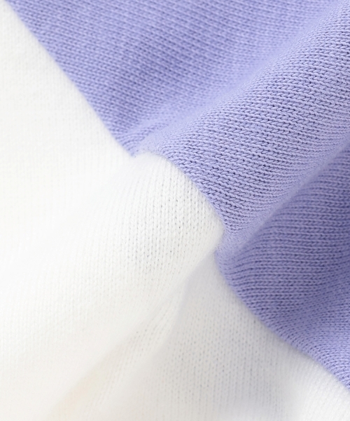 X-girl Stages（エックスガールステージス）の「【TBSドラマ フェイクマミー 着用アイテム】メッシュ肩ラインショート丈長袖Tシャツ（Tシャツ/カットソー・キッズ・ブラック/ラベンダー・140cm/110cm/130cm/120cm）」の7枚目の写真