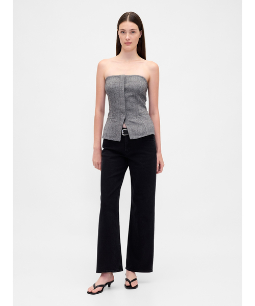 GAP(ギャップ)の「ストラップレス バイストレッチ コルセットトップス(ベスト・レディース・ブラック/グレー・XS/S/M/L/XXS)」の14枚目の写真