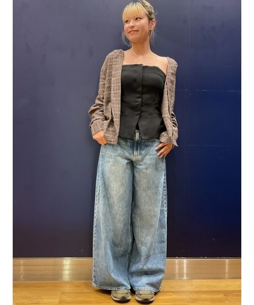 GAP(ギャップ)の「ストラップレス バイストレッチ コルセットトップス(ベスト・レディース・ブラック/グレー・XS/S/M/L/XXS)」の7枚目の写真