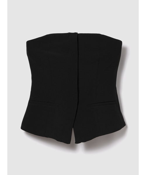 GAP(ギャップ)の「ストラップレス バイストレッチ コルセットトップス(ベスト・レディース・ブラック/グレー・XS/S/M/L/XXS)」の3枚目の写真