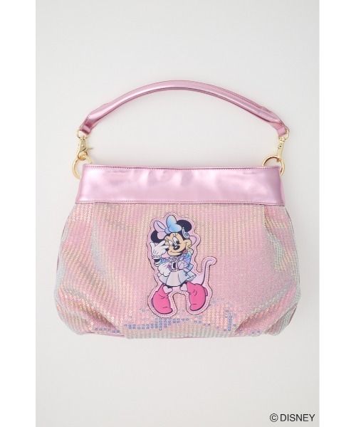 Disney SERIES CREATED by MUS(ディズニーシリーズクリエイテッドバイエムユーエス)の「MD IDOL SPANGLE バッグ / MINNIE(ショルダーバッグ・レディース・ピンク/シルバー・FREE)」の4枚目の写真