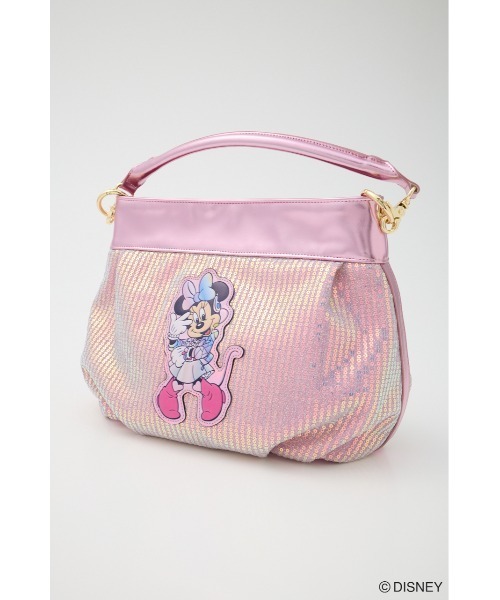 Disney SERIES CREATED by MUS(ディズニーシリーズクリエイテッドバイエムユーエス)の「MD IDOL SPANGLE バッグ / MINNIE(ショルダーバッグ・レディース・ピンク/シルバー・FREE)」の3枚目の写真